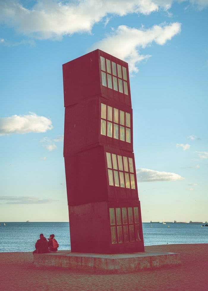 Barcelona, Kunst, Skulptur, urban, Rebecca Horn, Fotokunst für die Wand, Fineart-Print