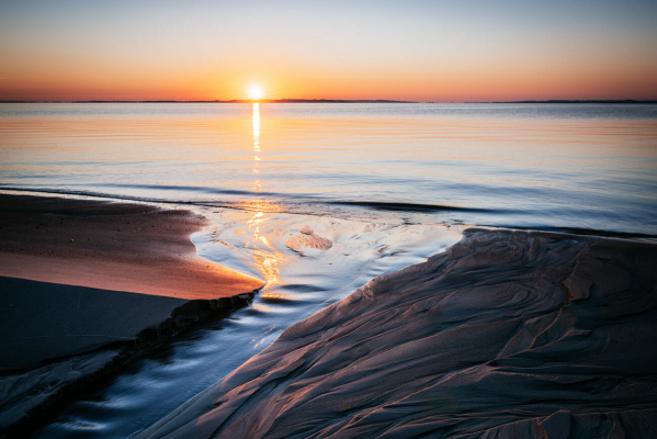 Landschaftsfoto, Dänische Küste, Jütland Sonnenaufgang, Fotokunst für die Wand, Fineart-Print